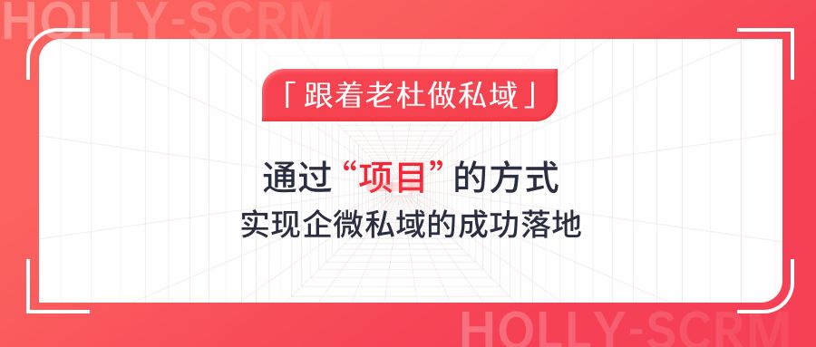 跟着老杜做私域：通过“项目”的方式实现企微私域的成功落地